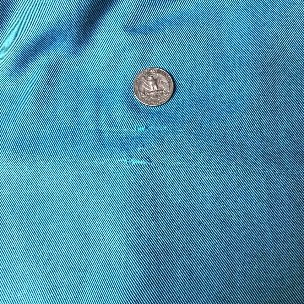 Robert Graham Solid Teal Blue Button Down Shirt M… - image 6